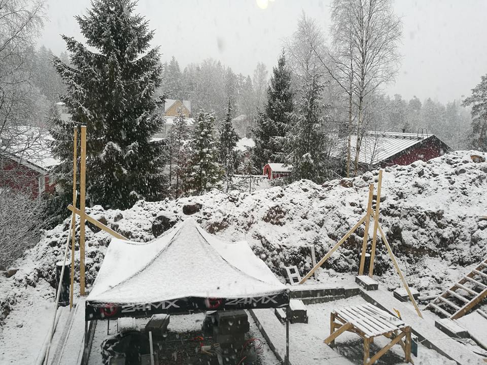 Lumisade ja rakennustyömaa