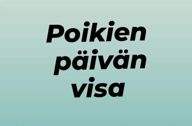 poikien päivän visa